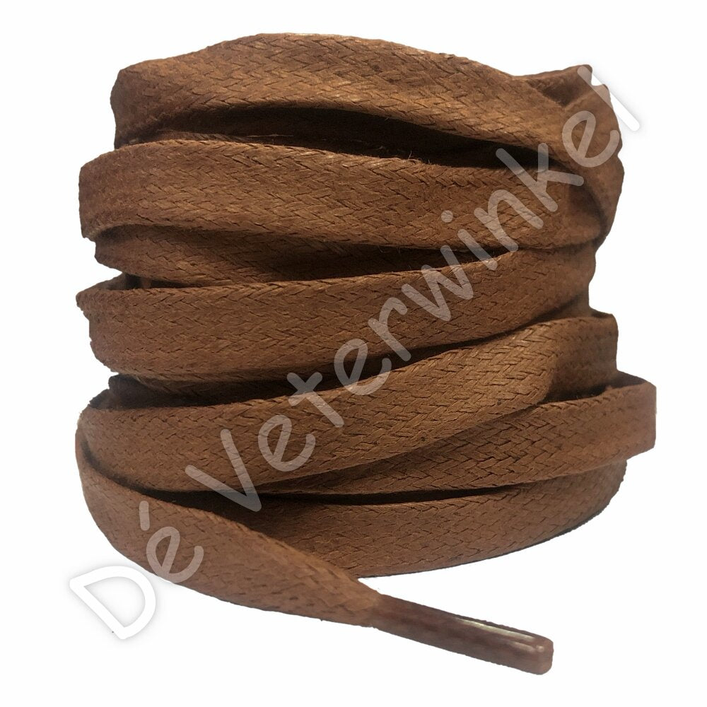 Flat 8mm wax Cognac