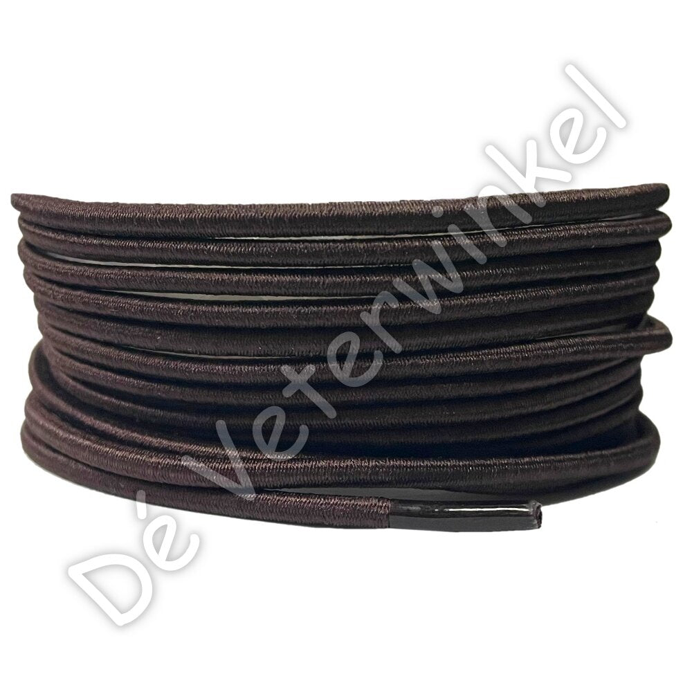 Round 3mm ELASTIC Dark Brown