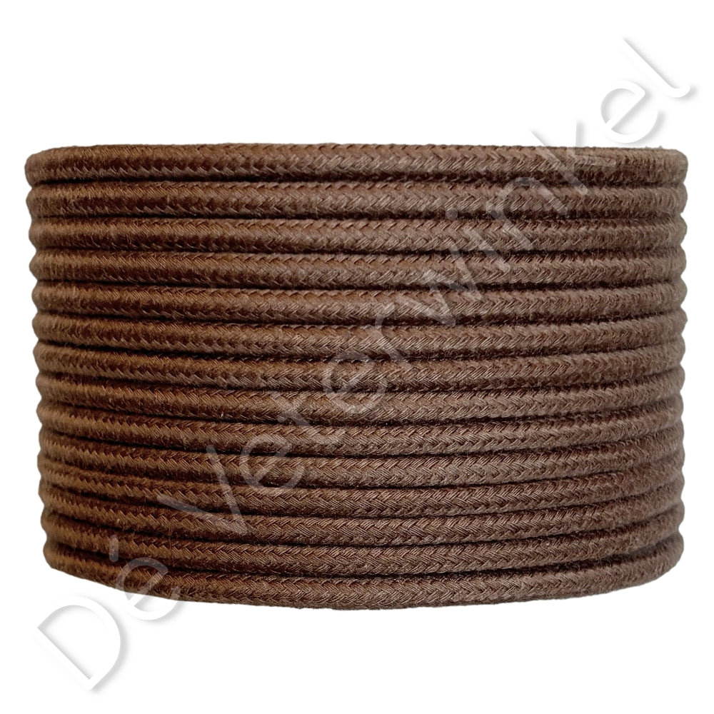 Round 4mm cotton Medium Brown