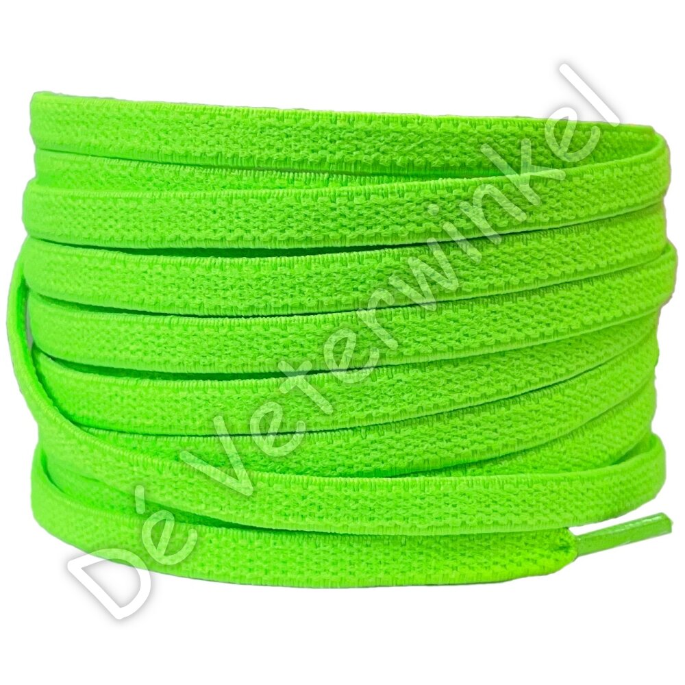 Flat ELASTIC 7mm Neon Green