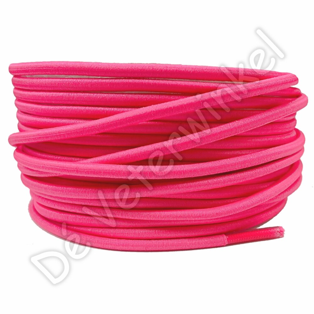 Round 3mm ELASTIC Neon Pink