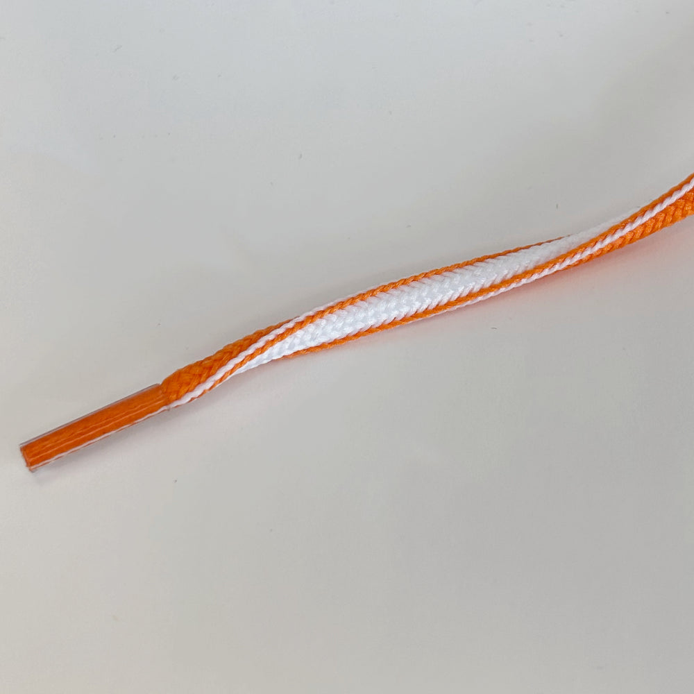 Ovale veter 5mm Two-Tone Oranje/Wit