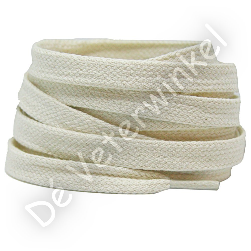 Flat 8mm cotton Cream