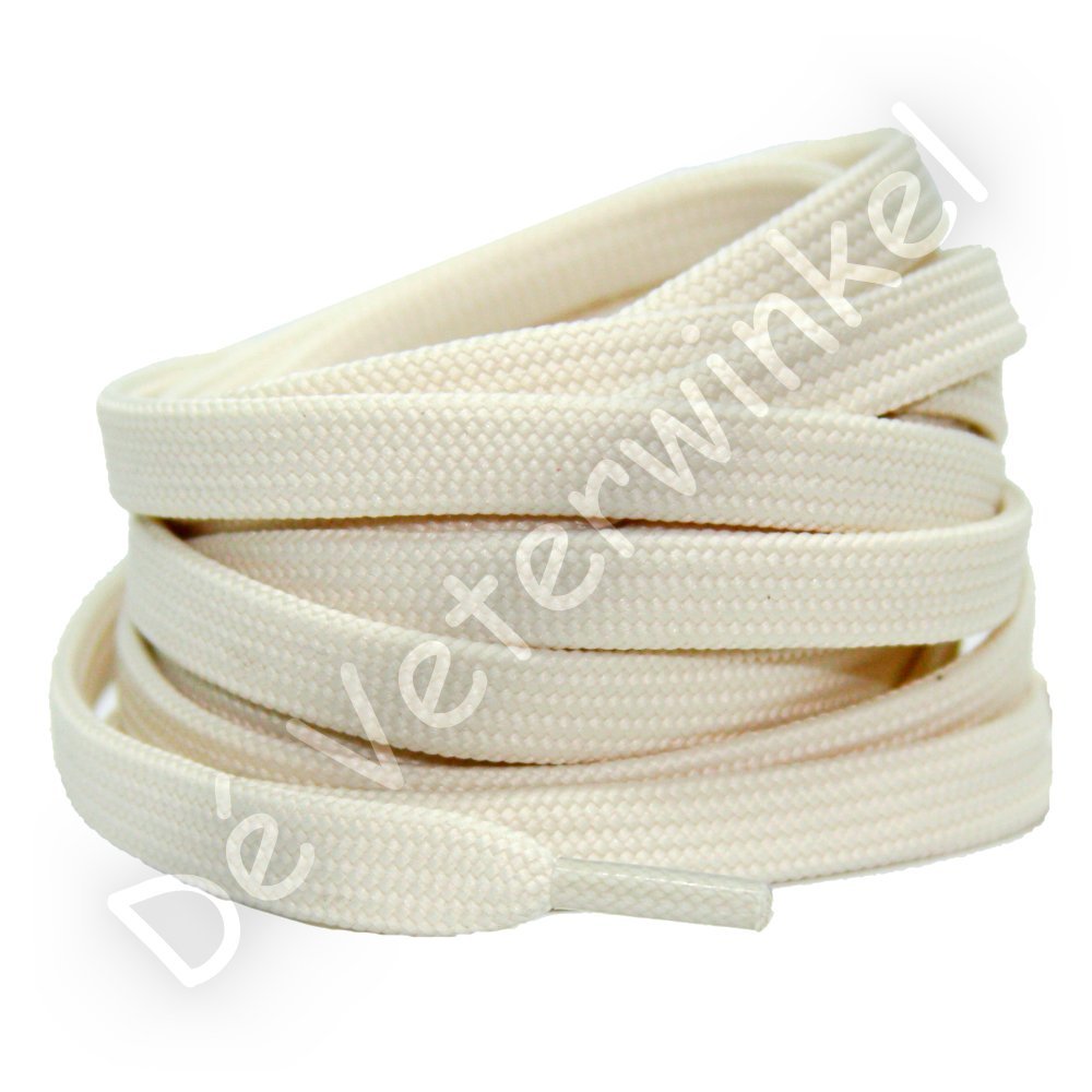 Flat 8mm polyester Cream