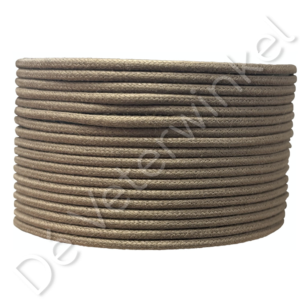 Round 2mm wax Taupe Green 75cm