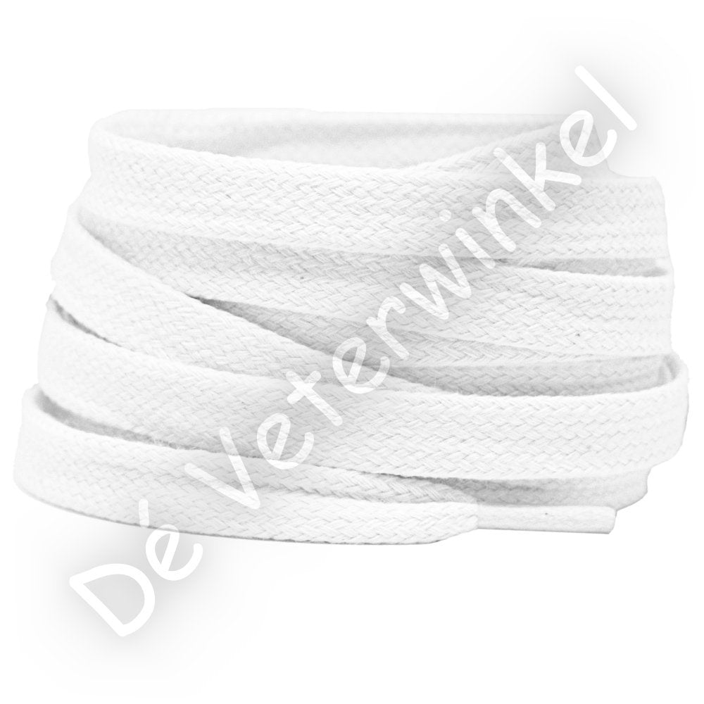 Flat 8mm cotton White
