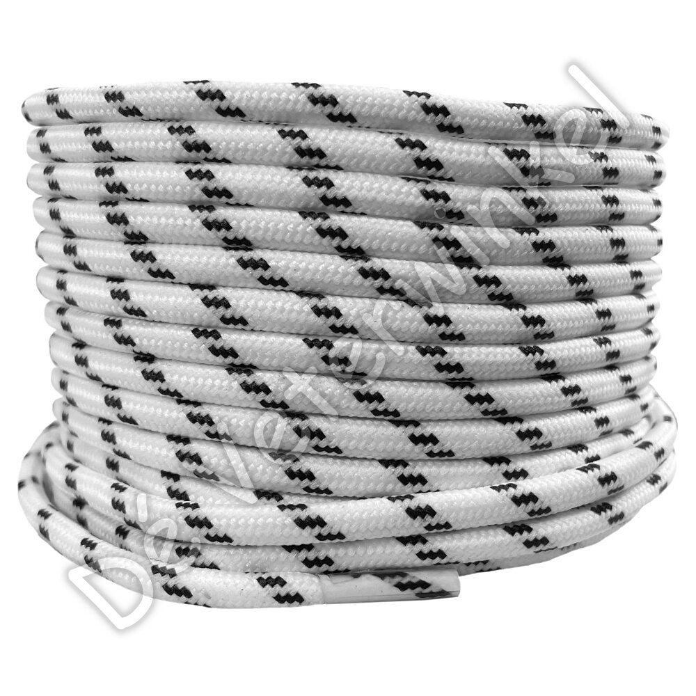 Round 5mm polyester White with Black accents