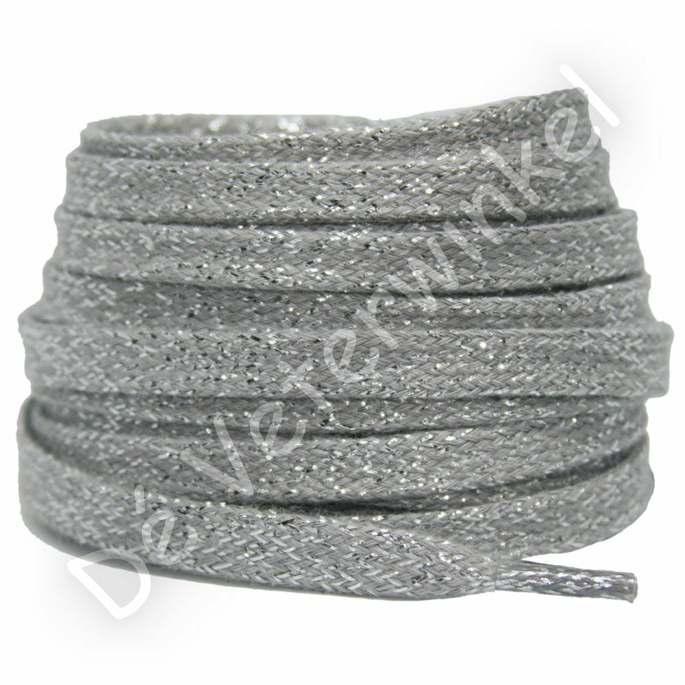 Glitter lace 8mm Silver thread