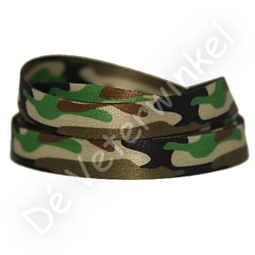 Printed lace 10mm camouflage Green