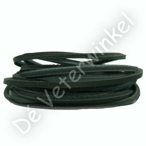 Leather square backside coarse - Dark Green