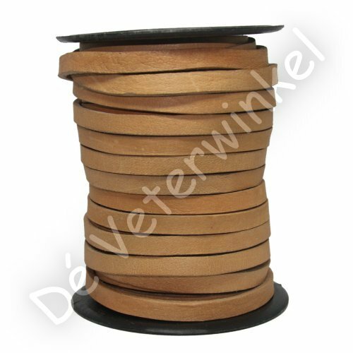 Extra brede (7.5mm) leren veter Naturel