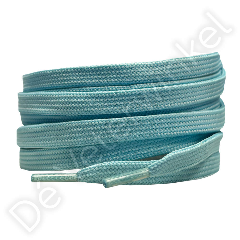 Flat 8mm polyester Aqua