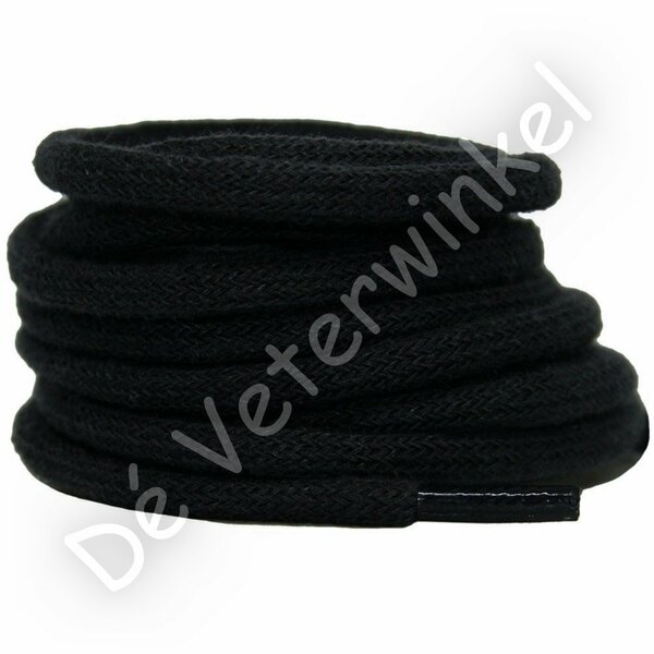 Round 5mm cotton Black BY THE METERS