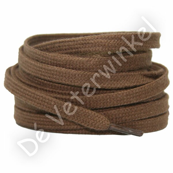 Flat cotton 6mm Medium Brown BY THE METERS