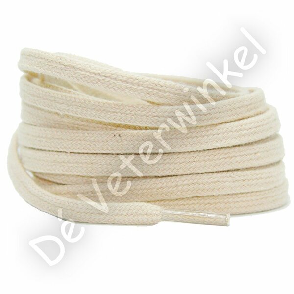 Flat cotton 6mm Cream BY THE METERS