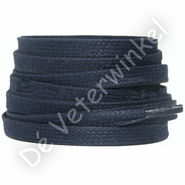 Flat 7mm WAXED Dark Blue BY THE METERS