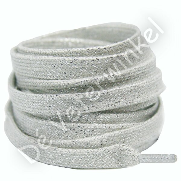 Glitter Laces 8mm Light Grey BY THE METERS