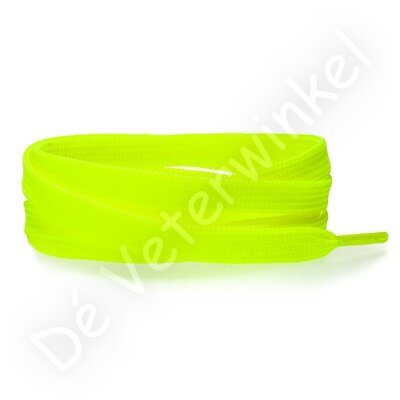 Flat 8mm polyester NeonYellow BY THE METERS