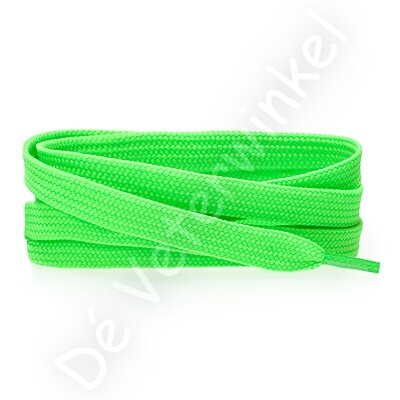 Flat 8mm polyester NeonGreen BY THE METERS