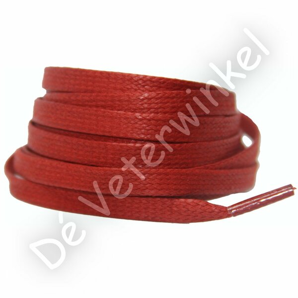 Flat 6mm WAXED Dark Red BY THE METERS