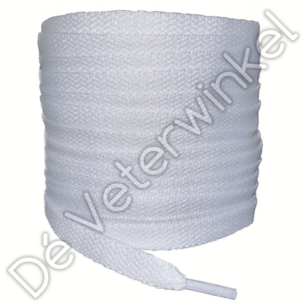 Nike laces flat 8mm White BY THE METER