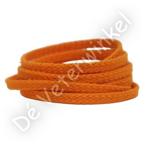 *Flat COARSE 5mm cotton Orange - per pair