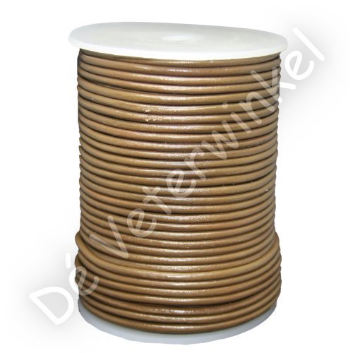 *Round leather laces 3mm Taupe