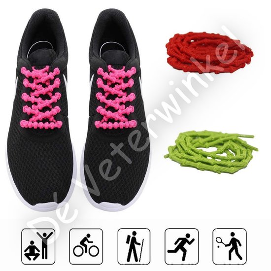 Bamboo-style laces Rood