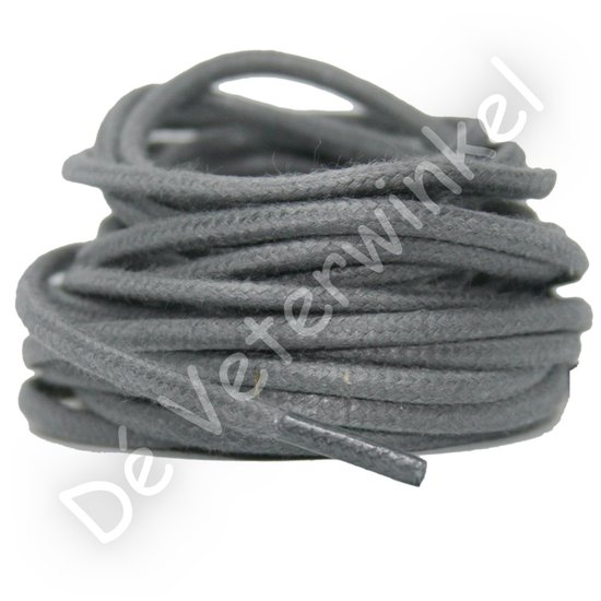 Trendlaces 3mm WAXED Grey - per pair