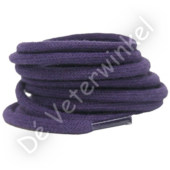 Round 5mm cotton Dark Purple - per pair