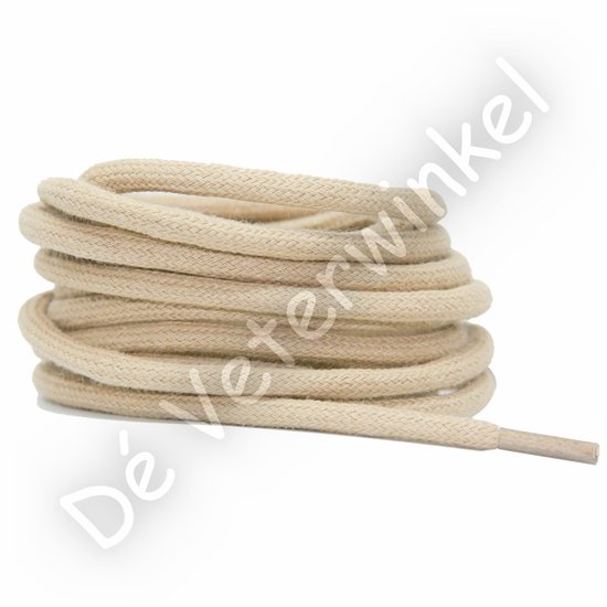 Round 5mm cotton Light Beige BY THE METERS
