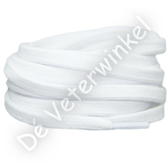 Flat cotton 6mm White BY THE METERS