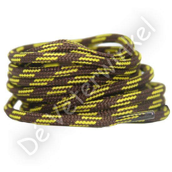 Outdoor laces 5mm Brown/Yellow - per pair