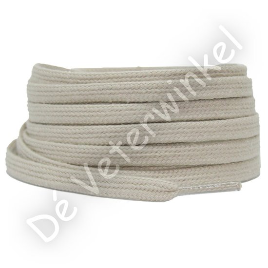 Flat cotton 6mm Grey Beige - per pair