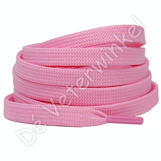 Flat 8mm polyester Light Pink - per pair
