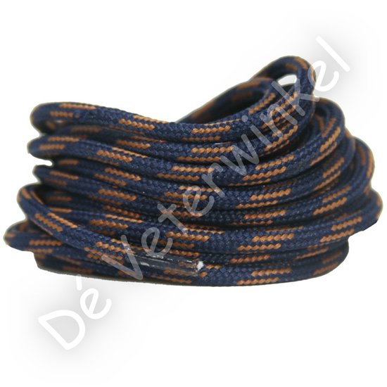 Outdoor laces 5mm Dark Blue/Brown - per pair