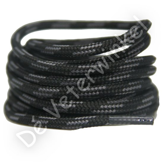 Outdoor laces 5mm Black/Grey - per pair