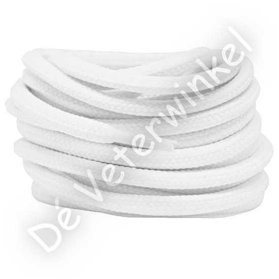 Round 5mm polyester White - per pair