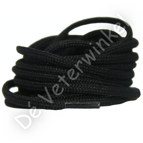 Round 5mm polyester Black - per pair