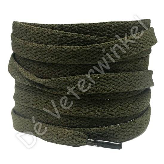 Nike laces flat 8mm Army Green - per pair