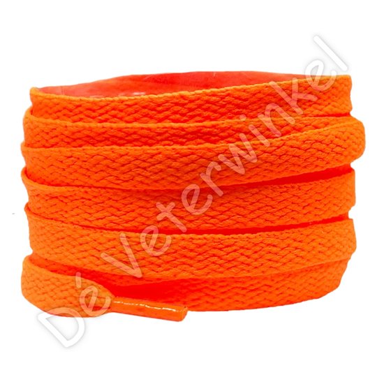 Nike laces flat 8mm NeonOrange BY THE METER