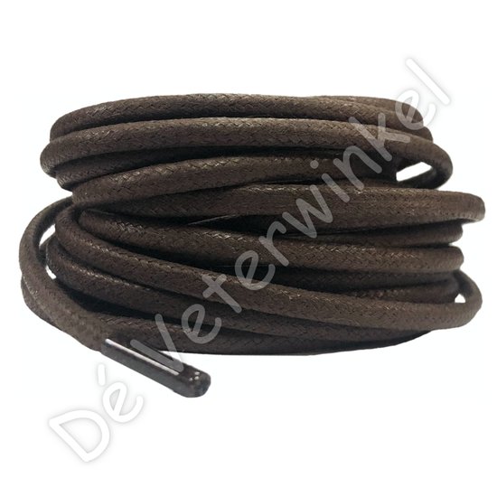 Trendlaces 3mm WAXED Brown - per pair