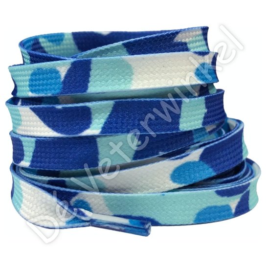 *Printveter 8mm camouflage Blauw - per paar