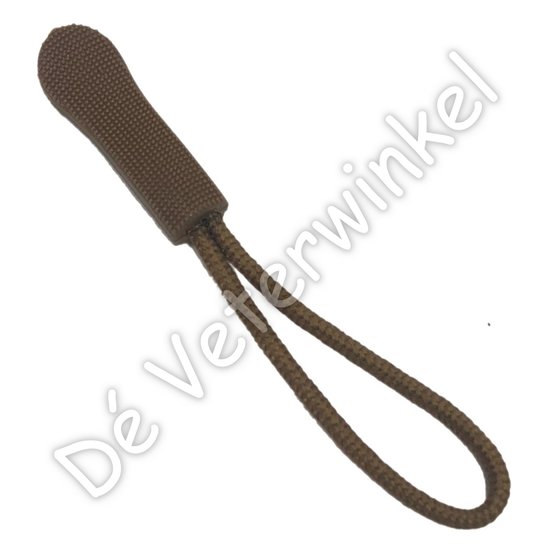 Zipper puller Brown