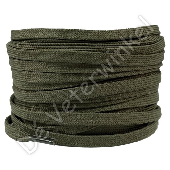 Flat 5mm Polyester Army Green BY THE METERS