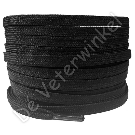 Flat 5mm Polyester Black BY THE METERS