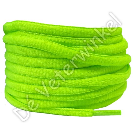Oval sportlaces 6mm NeonGreen - per pair