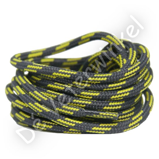 Outdoor laces 5mm Grey/Yellow - per pair