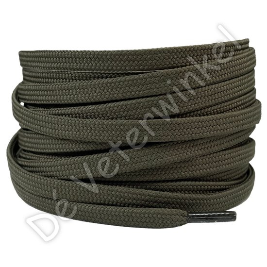 Flat 8mm polyester Army Green BY THE METERS