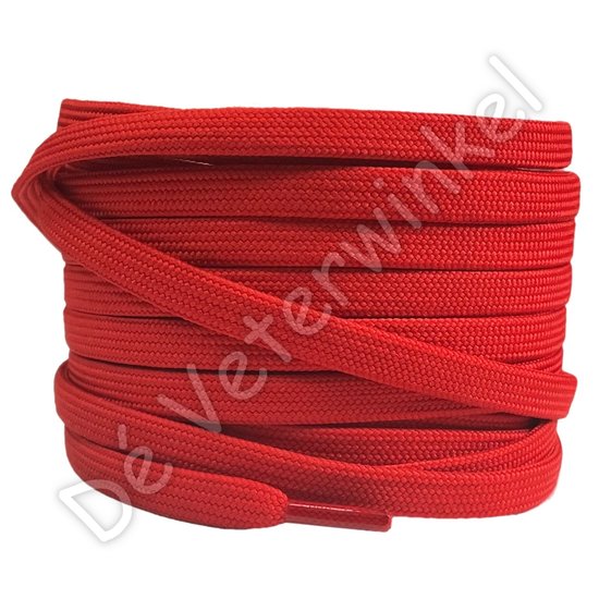 Flat 8mm polyester Red BY THE METERS